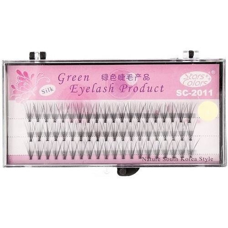 Stars Colors Eye Lashes Rzęsy Kępki Rzęs Jedwabne Naturalne Gęste 60 szt. 12 mm
