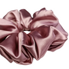 Glamour Scrunchie Satynowa Ręcznie wykonana Gumka do Włosów, Brudny Róż M