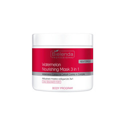 Bielenda Professional Watermelon Mask, Arbuzowa Odżywcza Maska do Ciała, 3 w 1 z Cellulit Contra+, 600ml