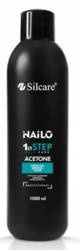 Silcare Nailo 1st Step Acetone - Zmywacz do usuwania lakierów hybrydowych, 1000ml