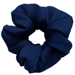 Glamour Scrunchie Satyna Jedwabna Ręcznie Wykonana Gumka do Włosów, Granatowa, M