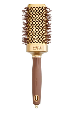 Olivia Garden Blowout Straight Wavy Bristle Gold&Brown Brush, Kwadratowa Szczotka Ceramiczna z Jonizacją 50mm