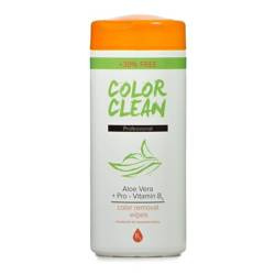 Color Removal Wipes, Chusteczki Do Usuwania Farby ze Skóry, z Aloesem, 52szt.