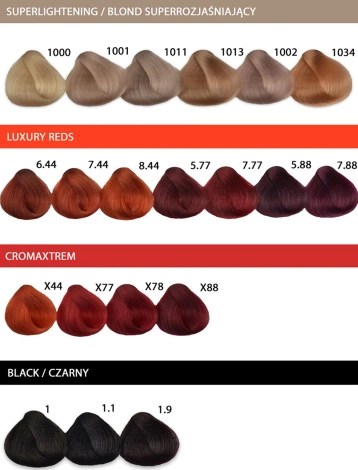 Montibello Cromatone Farba do Włosów, Cała Paleta 60ml