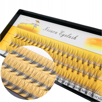 Stars Colors Eye Lashes Rzęsy Kępki Rzęs Jedwabne Naturalne Gęste 60 szt. 10 mm