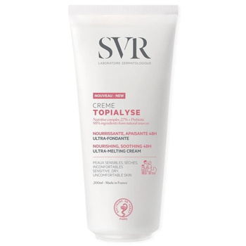 SVR Topialyse Creme, Odżywczy Krem do Skóry Suchej i Wrażliwej, Działa Kojąco, 200ml
