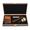 Straight Razor Pack Klasyczny Zestaw do Golenia Brody Brzytwa Drewniana Pędzel Pas do Ostrzenia Pudełko