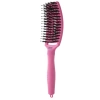 Olivia Garden Finger Brush Care Iconic Szczotka do Rozczesywania Włosów i Masażu, Włosie Dzika, Medium Pink Granita
