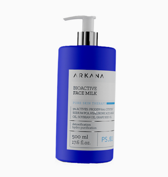 Arkana Bioactive Face Milk, Bioaktywne Mleczko do Demakijażu, 500ml