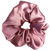 Glamour Scrunchie Satynowa Ręcznie Wykonana Gumka do Włosów, Brudny Róż L