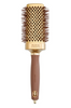 Olivia Garden Blowout Straight Wavy Bristle Gold&Brown Brush, Kwadratowa Szczotka Ceramiczna z Jonizacją 50mm
