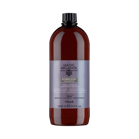Nook Arganoil Blonde Story, Nawilżający Szampon z Olejkiem Arganowym do Włosów Blond 1000ml