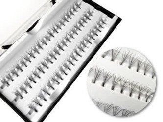 Rzęsy Kępki Rzęs Jedwabne Naturalne Gęste 60 szt. 10 mm