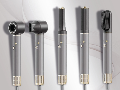 Suszarka do Włosów 5w1 Wielofunkcyjna, z Jonizacją, Nasadki do Loków, Koncentrator, Szczotka Wygładzająca