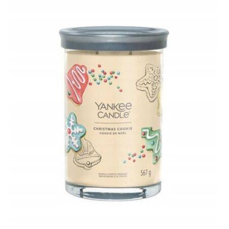 Yankee Candle Signature Large Tumbler Christmas Cookie, Duża Świeca Sojowa z Dwoma Knotami, 567g