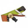 Straight Razor Pack Klasyczny Zestaw do Golenia Brody Brzytwa Drewniana Pędzel Pas do Ostrzenia Pudełko