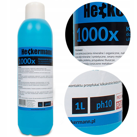 Heckermann Koncentrat Czyszczący do Myjek Ultradźwiękowych, 1000ml
