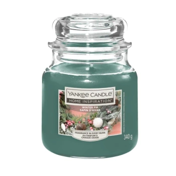 Yankee Candle Winter Fir, Średnia Świeca Zapachowa, Zapach Zimowej Ciszy, 340g