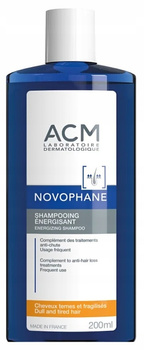 ACM Laboratories Novophane Energizing Shampoo, Szampon Energetyzujący, Przeciw Wypadaniu Włosów, 200ml