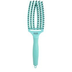 Olivia Garden Finger Brush Combo Medium Tropical Edition, Szczotka do Rozczesywania Włosów i Masażu, Włosie Dzika, Tropical Mint