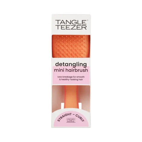 Tangle Teezer Detangling Brush Mini The Ultimate Salmon Pink/Apricot, Mała Szczotka do Rozczesywania Włosów