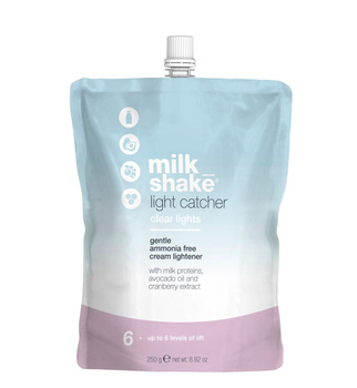 Milk Shake Light Catcher Clear Light Cream, Delikatny Krem Rozjaśniający i Chroniący Skórę, do 6 Tonów, 250gr