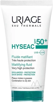 Uriage Hyseac Mattifying Fluid, Matujący Fluid do Twarzy do Skóry Tłustej i Mieszanej, SPF50+ 50ml