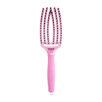 Olivia Garden Finger Brush Combo Szczotka do Rozczesywania Włosów i Masażu, Włosie Dzika, Medium Celestial Pink