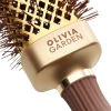 Olivia Garden Blowout Straight Wavy Bristle Gold&Brown Brush, Kwadratowa Szczotka Ceramiczna z Jonizacją 50mm