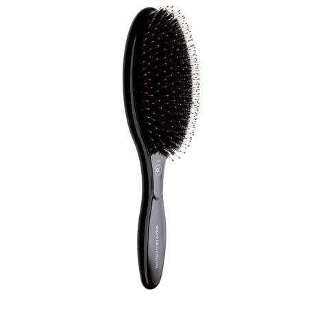 Olivia Garden Expert Care Oval Boar&Nylon Bristle Brush Black, Szczotka Ceramiczna z Połączeniem Włosów z Dzika.