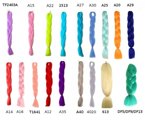 Włosy Syntetyczne do Warkoczyków Różne Kolory Długość 120cm - Różany (A16)