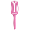 Olivia Garden Finger Brush Care Iconic Szczotka do Rozczesywania Włosów i Masażu, Włosie Dzika, Medium Pink Granita