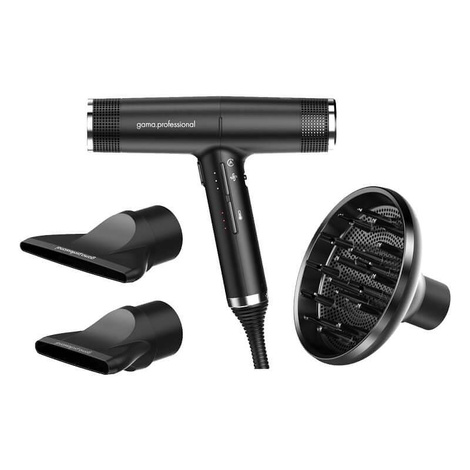 Ga.Ma Italy Iq Perfetto 1, Super Lekka Suszarka z Ozonem 294G 1600W, Black, Filtr od IQ2 + Drugi Filtr GRATIS !