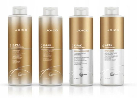 Joico K-Pak Zestaw z Keratyną i Peptydami do Profesjonalnej Odbudowy Włosa Opakowania Zastępcze 4x 250ml