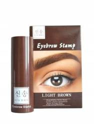 Eyebrow Stamp Light Brown, Zestaw Stempel do Brwi Jasny Brąz, Szablony, Szczoteczka
