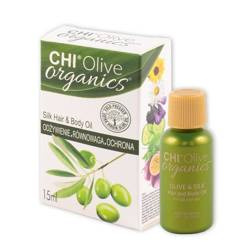 Farouk Chi Olive Organics - Olive & Silk Hair And Body Oil, Oliwkowy Olejek Nawilżający do Włosów, 15ml