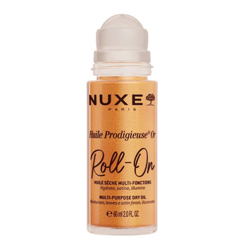 Nuxe Huile Prodigieuse Roll On, Suchy Olejek Regenerujący do Włosów i Ciała z 7 Olejkami i Drobinkami, 60ml