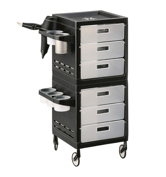 Wózek CERIOTTI MY czarny/przezroczyste szuflady