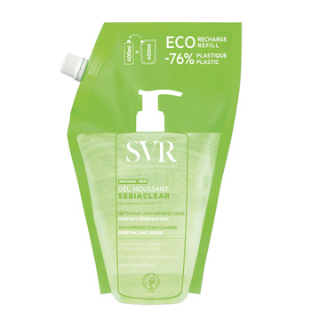 SVR Nouveau-New Gel Moussant Sebiaclear Salicylic Acid Refill, Żel do Mycia Twarzy i Ciała, 400ml