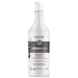 Inoar Forca&Brilho Conditioner, Odżywka Wzmacniająca Włosy z Biotyną i Aloesem, 800ml