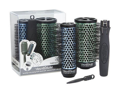 Olivia Garden Multibrush Set Zestaw 2 Ceramicznych Szczotek z Wymienną Rączką 36 mm i 56 mm