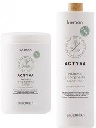 Kemon Actyva Volume E Corposita Shampoo Plus Conditioner Zestaw Odżywka i Szampon Nadający Grubość i Zwiększający Objętość 2x 1000ml