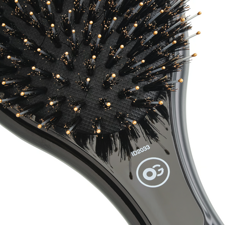 Olivia Garden Expert Care Oval Boar&Nylon Bristle Brush Black, Szczotka Ceramiczna z Połączeniem Włosów z Dzika.