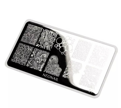 Neonail Plate for Stamps nr 01 Blaszka do Stempli 8783