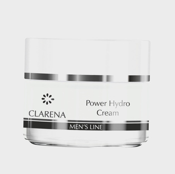 Clarena Power Hydro Cream, Nawilżający i Łagodzący Krem dla Mężczyzn, 50ml