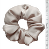 Glamour Scrunchie Satyna Jedwabna Ręcznie Wykonana Gumka do Włosów, Beżowa L