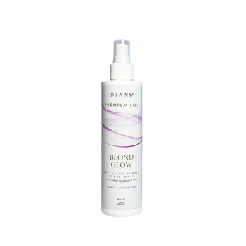 Diana Beauty Premium 10in1 Blond Glow, Odżywcza Maska w Sprayu z Zimnym Pigmentem do Włosów Blond, 250ml