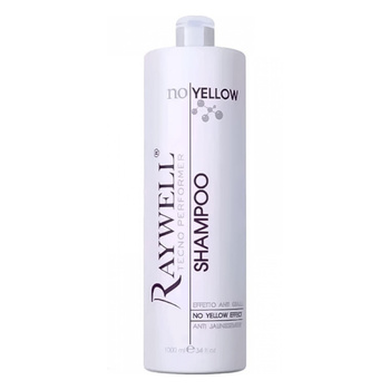 Raywell No Yellow Shampoo, Szampon do Włosów Blond i Siwych, Neutralizuje Żółte Pigmenty, 1000ml