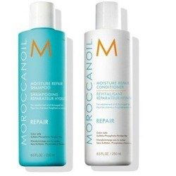 Moroccanoil Moisture Repair Organiczny Zestaw Regenerujący z Olejkiem Arganowym 2x250ml
