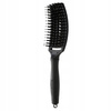Olivia Garden Fingerbrush Care Iconic Boar&Nylon Full Black M, Szczotka do Rozczesywania Włosów i Masażu, Włosie Dzika